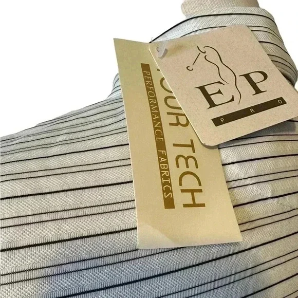 NWT Women’s golf polo EP Pro Tour Tech black and white striped ladies size S P - Picture 7 of 8